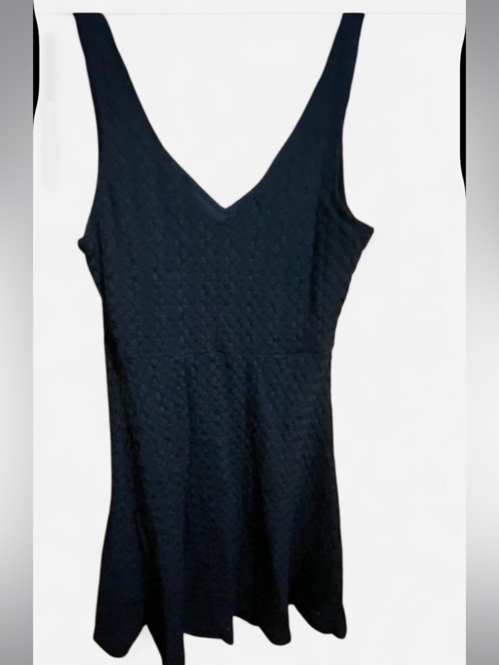 EXPRESS TRICOT BLACK SLEEVELESS DRESS V-NECK back & front/Sz. 7-8
